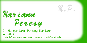 mariann percsy business card